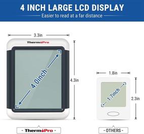 img 1 attached to 🌡️ Термопро TP55 Цифровой гигрометр и термометр: ЖК-экран большого размера, подсветка监итора