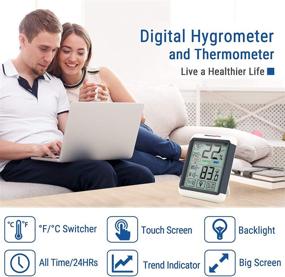 img 3 attached to 🌡️ ThermoPro TP55 Digital Hygrometer & Thermometer: Jumbo Touchscreen, Backlight Monitor