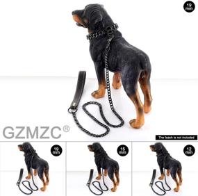 img 2 attached to GZMZC Dog Chain Collar | High-Quality Black Polished Stainless Steel | Cuban Link | Strong Heavy-Duty Chew-Proof Walking Training Chain Leash Collar for Small, Medium & Big Dogs