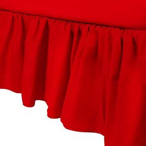 img 1 attached to 🔴 Vibrant Red Solid Dust Ruffle for Standard Crib by Babydoll Bedding - Perfect Bed Accessory for Your Baby's Nursery!