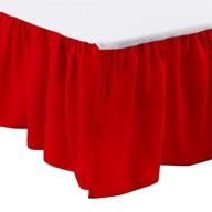 🔴 vibrant red solid dust ruffle for standard crib by babydoll bedding - perfect bed accessory for your baby's nursery! logo