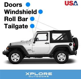 img 2 attached to 🔩 Высококачественные 20 винтов Torx для Jeep Wrangler: оригинальные болты на замену 1976-2006 - Двери, лобовое стекло, ролл-бар, задняя дверца - анти-стреп сталь (упаковка из 20 штук)