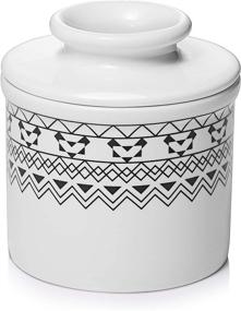 img 4 attached to Bohemian Dishwasher-Safe Butter Keeper Serving Dish