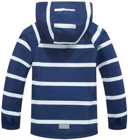 img 3 attached to Stay Warm and Stylish with the M2C Boys Girls Striped Windproof Fleece Lined Jacket: Waterproof Outerwear with Hood