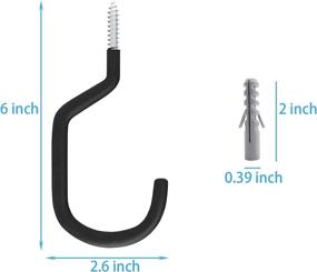 img 3 attached to 🚲 Birllaid 10 Pack Heavy Duty Bike Storage Garage Hooks for Wall and Ceiling Bicycle Storage Hanging - Non-Stick Coating on Hooks