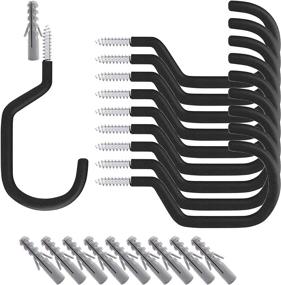 img 4 attached to 🚲 Birllaid 10 Pack Heavy Duty Bike Storage Garage Hooks for Wall and Ceiling Bicycle Storage Hanging - Non-Stick Coating on Hooks