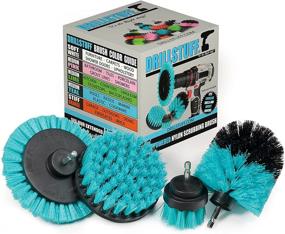img 4 attached to 🔧 Introducing the Efficient Drillstuff Cleaning Brush Drill Attachment Set - Teal: Boat & Kayak Cleaner Kit, Boat Hull & Flooring Cleaning Brushes - Must-Have Boat Accessories