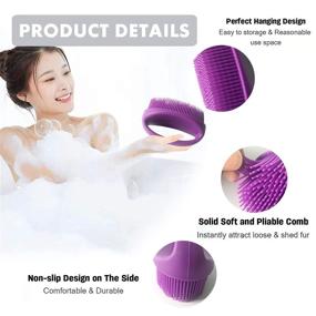 img 3 attached to 💜 Pudy Roll Silicone Body Scrubber: Effective Shower Accessory for Exfoliation and Massage, Soft & Foam-friendly, Long-lasting & Purple for All Skin Types