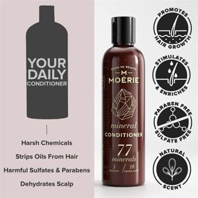 img 1 attached to Moerie Mineral Shampoo & Hair Conditioner Set – Enhance Hair Volume & Strengthen- Vegan & Paraben-Free – All Hair Types - Reverse Hair Loss - 2 x 8.5 fl oz (251ml)