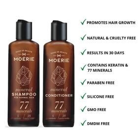 img 3 attached to Moerie Mineral Shampoo & Hair Conditioner Set – Enhance Hair Volume & Strengthen- Vegan & Paraben-Free – All Hair Types - Reverse Hair Loss - 2 x 8.5 fl oz (251ml)