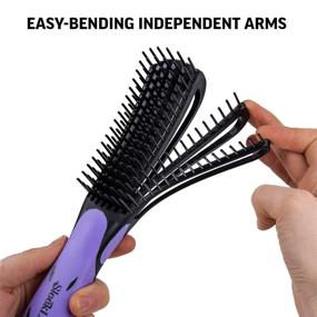 img 2 attached to 🧖 Detangling Brush for Curly, Kinky, Knot 3a to 4c Hair - SleekLife Detangler for Dry/Wet Tangles, Natural African Hair Care, Gentle Exfoliating Brush - Suitable for All Hair Types