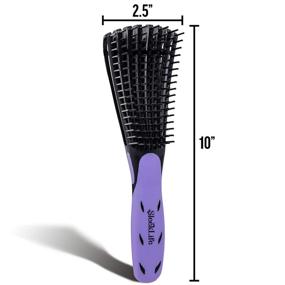 img 1 attached to 🧖 Detangling Brush for Curly, Kinky, Knot 3a to 4c Hair - SleekLife Detangler for Dry/Wet Tangles, Natural African Hair Care, Gentle Exfoliating Brush - Suitable for All Hair Types