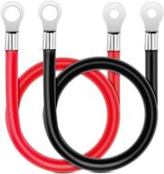 🔌 nilight 6 awg 20-inch battery power inverter cables with terminals, red + black tinned copper battery inverter cables for motorcycles, cars, boats, solar, 2-year warranty (10024w) logo