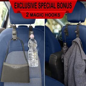 img 3 attached to 🚗 B-Comfort 2 Car Trash Bags: Hanging Detachable Garbage Bag Container for Auto Truck SUV Back Seat, with Purse Holders Hooks – Adjustable, Durable, Washable