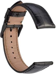 img 3 attached to 🐊 WOCCI Alligator-Style Embossed Leather Replacement Men's Watches