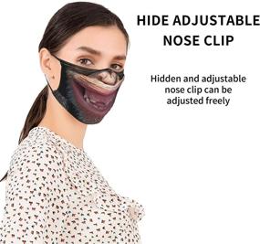 img 2 attached to Pack of 4 Reusable Adjustable Breathable 🎭 Fashion Balaclava Face Masks for Adult Women and Men