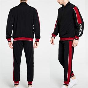 img 3 attached to 🏋️ Men's Sports Casual Tracksuit Sweatsuit- Athletic Clothing