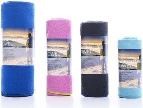 img 1 attached to 🏖️ AQUIS Adventure Microfiber Sports Towel: Quick-Drying Comfort for Beach or Yoga - Blueberry (X-Large/29 x 55 Inches)