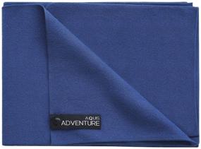 img 4 attached to 🏖️ AQUIS Adventure Microfiber Sports Towel: Quick-Drying Comfort for Beach or Yoga - Blueberry (X-Large/29 x 55 Inches)