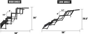 img 2 attached to maxpama Extra-Wide Portable Dog Ramp for Large Dogs, High Truck Car SUV, Folding Dog Step with Non-Slip Surface, Lightweight Safety Ramp Supports 170-200 Lbs