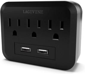 img 4 attached to LAGIVINE Extender Protector Charger Suitable Power Strips & Surge Protectors