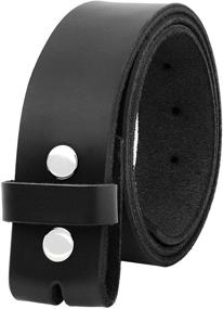 img 4 attached to 👔 Stylish Men's Belt Accessory: Falari Replacement Genuine Leather 8005 BLACK 34