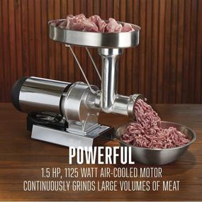 img 3 attached to 🥩 Commercial Grade 1.5 HP Meat Grinder & Sausage Stuffer by WESTON BRANDS: Power-Packed Performance, Stainless Steel Construction