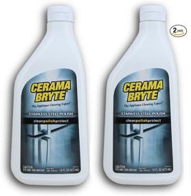 img 1 attached to 🧼 Cerama Bryte Stainless Steel Cleaning Polish (with Mineral Oil), 2 Pack - 16oz Each - Enhance Shine & Protect Your Surfaces