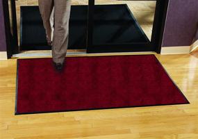 img 3 attached to 🔒 Guardian Platinum Series Indoor Wiper Floor Mat – Rubber with Nylon Carpet, 2'x2', Burgundy: Ultimate Protection for Your Floors