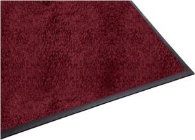 img 4 attached to 🔒 Guardian Platinum Series Indoor Wiper Floor Mat – Rubber with Nylon Carpet, 2'x2', Burgundy: Ultimate Protection for Your Floors