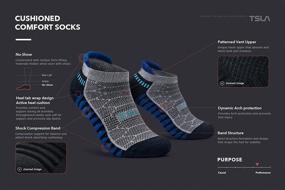 img 3 attached to Ultimate Comfort: TSLA Men's 6-Pairs Athletic 🧦 No Show Socks with Cushioned Comfort and Breathable Mesh