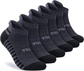 img 4 attached to Ultimate Comfort: TSLA Men's 6-Pairs Athletic 🧦 No Show Socks with Cushioned Comfort and Breathable Mesh