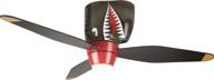 cool and fun craftmade 48-inch kids ceiling fan: boys wb348ts tiger shark warplane with light логотип