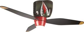 img 2 attached to Cool and Fun Craftmade 48-Inch Kids Ceiling Fan: Boys WB348TS Tiger Shark Warplane With Light