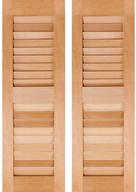 🪞 ekena millwork rwl12x026unp pine louvered shutters (per pair), real wood exterior, 12&#34; x 26&#34;, unfinished logo