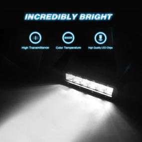 img 3 attached to Nilight 40001S-B Bar Super Slim LED Lights for Jeep - 2PCS 7 Inch 30W Spot Driving Fog Lights with 3600LM, Single Row Off Road Lighting, 2 Style Mounting Brackets, 2 Years Warranty