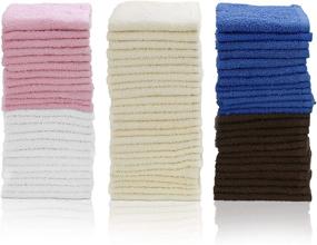 img 2 attached to 🔮 Simpli-Magic 79264 12x12 Cotton Washcloths, Multi Color, 60 Pack