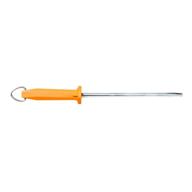 🔪 ultrasource butcher steel sharpener, orange handle, smooth honing steel, 10-inch logo