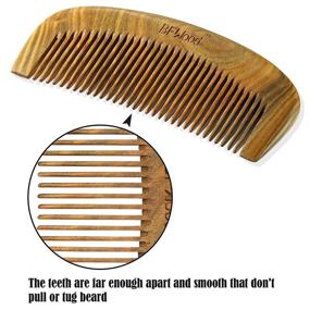 img 2 attached to 🧔 BFWood Sandalwood Beard Comb for Men, Portable Beard Detangler Tool for Facial Hair and Mustache, Pocket Size