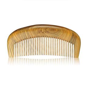 img 4 attached to 🧔 BFWood Sandalwood Beard Comb for Men, Portable Beard Detangler Tool for Facial Hair and Mustache, Pocket Size