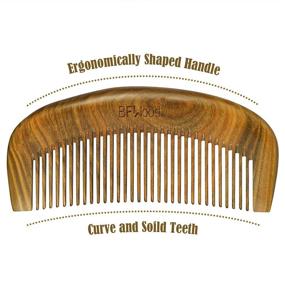 img 1 attached to 🧔 BFWood Sandalwood Beard Comb for Men, Portable Beard Detangler Tool for Facial Hair and Mustache, Pocket Size