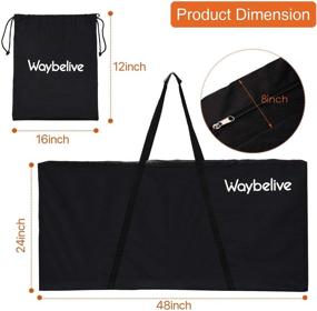 img 3 attached to Waybelive 2-Piece Bean Bag Game Carrying Bag Set - Durable Canvas Cornhole Case with Weatherproof Bean Bag Tote for Easy Transport