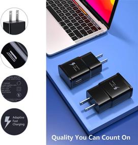 img 3 attached to 🔌 Адаптивная быстрая зарядка для настенных розеток: Eversame 6-пакетный USB адаптер для Samsung Galaxy/iPhone/LG - Черный.