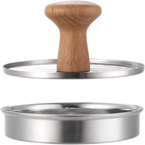 img 4 attached to 🍔 Premium Non-Stick Stainless Burger Press with Solid Wood Handle - Ideal for Juicy Burgers and Meat Pies