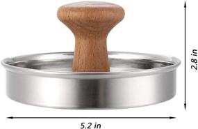 img 3 attached to 🍔 Premium Non-Stick Stainless Burger Press with Solid Wood Handle - Ideal for Juicy Burgers and Meat Pies