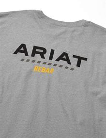 img 1 attached to 👕 Ariat Rebar Cottonstrong Sleeve Heather: Unbeatable Durability and Comfort