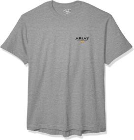 img 2 attached to 👕 Ariat Rebar Cottonstrong Sleeve Heather: Unbeatable Durability and Comfort