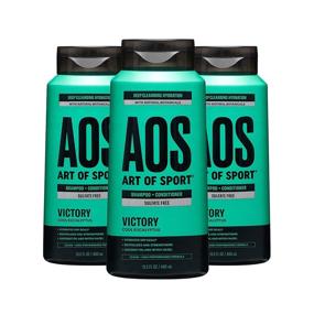 img 4 attached to 🚿 Art of Sport Men's Shampoo and Conditioner (3-Pack) - Victory Scent - Sulfate Free 2-in-1 with Natural Botanicals - Deep Cleansing for Hair and Dry Scalp - 13.5 fl oz