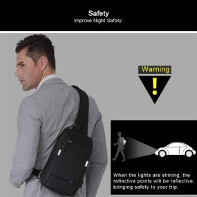 img 1 attached to 🎒 Waterproof Sling Bag for Men and Women, 10.1 Inch Laptop Backpack with USB Charging Port - Crossbody Shoulder Style