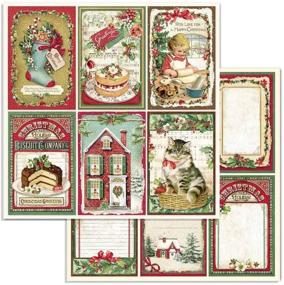 img 2 attached to 🎄 Classic Christmas 2020 Stamperia 12x12 Paper Pad — 10 Double Sided Sheets